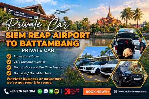 Siem Reap Airport to Battambang Private Car Transfer